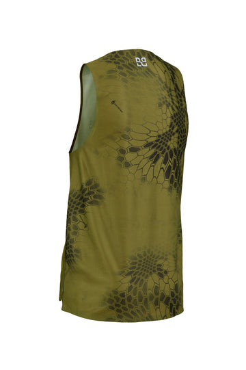 Rekord Run Singlet Army Green - Men's
